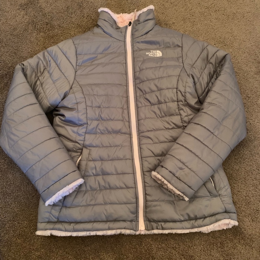Girl’s TNF Mossbud reversible jacket